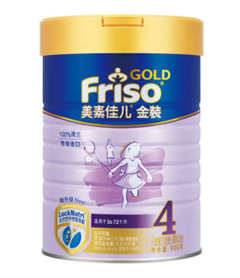 图片 美素佳儿（Friso）金装儿童配方奶粉 4段（3岁以上至6岁适用）900克（荷兰原装进口）